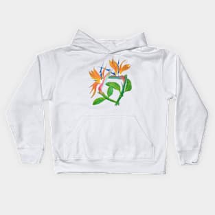 Flowers: Paradise : two birds of paradise Kids Hoodie